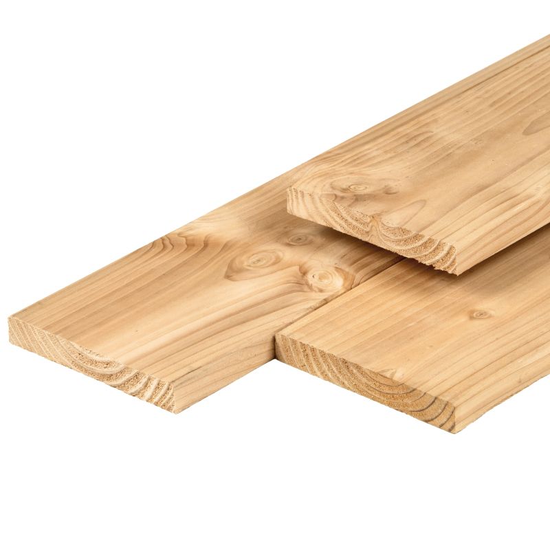 Eiken plank 2,8 x 18,0 x 250 cm, gedroogd, geschaafd