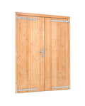 Douglas dubbele klampdeur B1850xH2050mm buitenmaat, linksdraaiend (rvs / verzinkt beslagset)