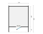 Sauna cube Rovaniemi 280 cm | 38 mm | onbehandeld
