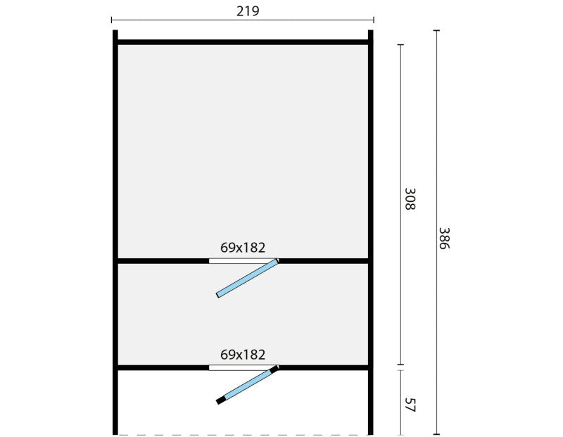 Sauna cube Rovaniemi 390 cm | 42 mm | Thermowood