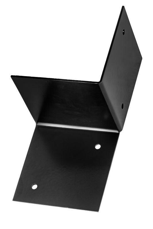 Pergola muurelement voor 12 x 12 cm balken, rechts, zwart gepoedercoat, incl. bevestigingsset