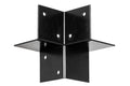 Pergola hoekverbinding voor 9 x 9 cm balken, zwart gepoedercoat, incl. bevestigingsset