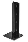 PuraFence aluminium paal incl. paalkap en paalhouder 7,5 x 7,5 x 192 cm, zwart