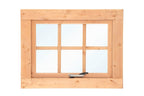 Red Class Wood uitzetraam, 6-ruits Uitzetraam B900 x H700 mm buitenmaat (rvs beslagset)