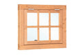 Red Class Wood uitzetraam, 6-ruits Uitzetraam B900 x H700 mm buitenmaat (rvs beslagset)