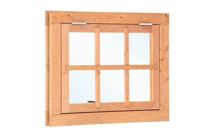 Red Class Wood uitzetraam, 6-ruits Uitzetraam B900 x H700 mm buitenmaat (rvs beslagset)