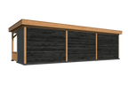 Oslo XL, type 8 douglas gedroogd potdekselplank zwart