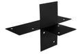 Pergola hoekverbinding met verlenging voor 12 x 12 cm balken met bevestigingsmateriaal, zwart gepoedercoat, incl. bevestigingsset