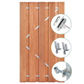Tuindeur Solide keruing hardhout , 9-planks 180 x 100 cm