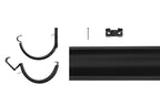 Dakgoot uitbreidingsset zwart gecoat - 125 mm - 2 zijden 200 cm