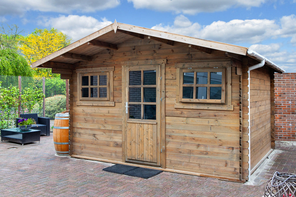 Blokhut - Tuinhuis Mika | 28 mm | vuren Red Class Wood geïmpregneerd