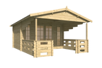 Blokhut - Tuinhuis Sanstrov | 44 mm | vuren grijs geïmpregneerd