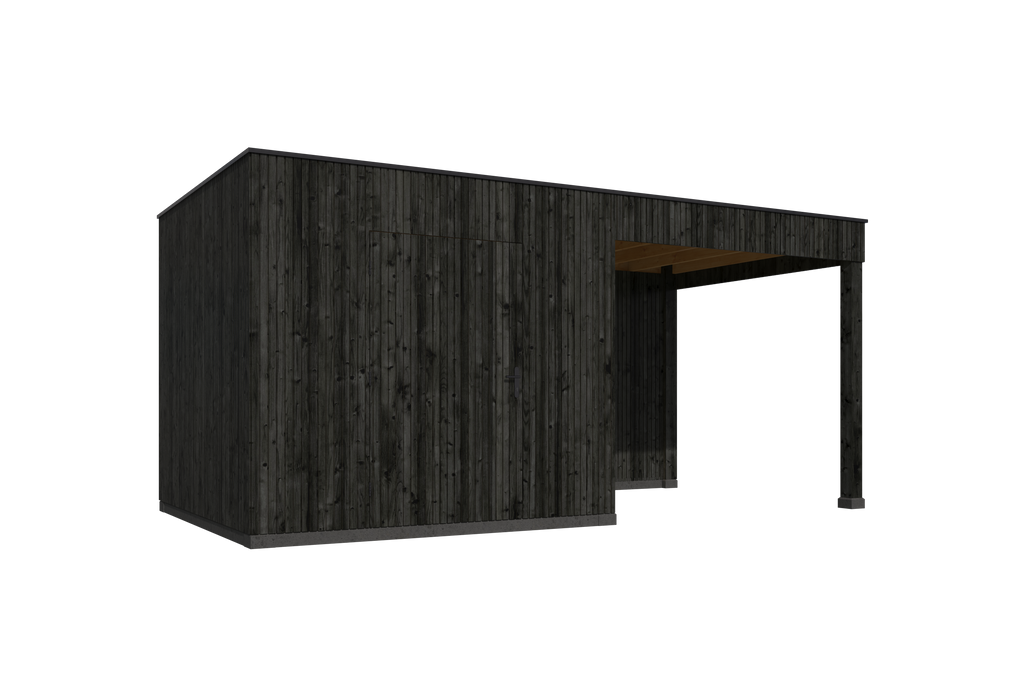KubeLine + luifel 280 x 590 cm, zwart