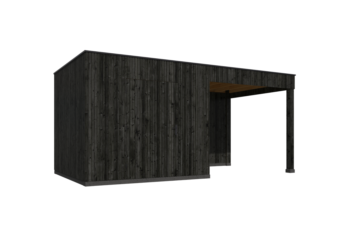 KubeLine + luifel 280 x 590 cm, zwart