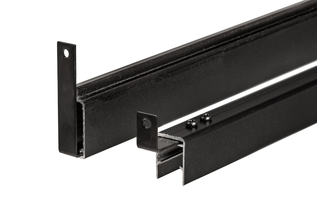 PuraFence aluminium begin- en eindprofiel (3,8 x 2,28 / 6,2 x 2,4) x 179,2 cm, zwart (incl. clips)