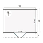 Blokhut - Tuinhuis Dyre | 40 mm | vuren honinggeel geïmpregneerd