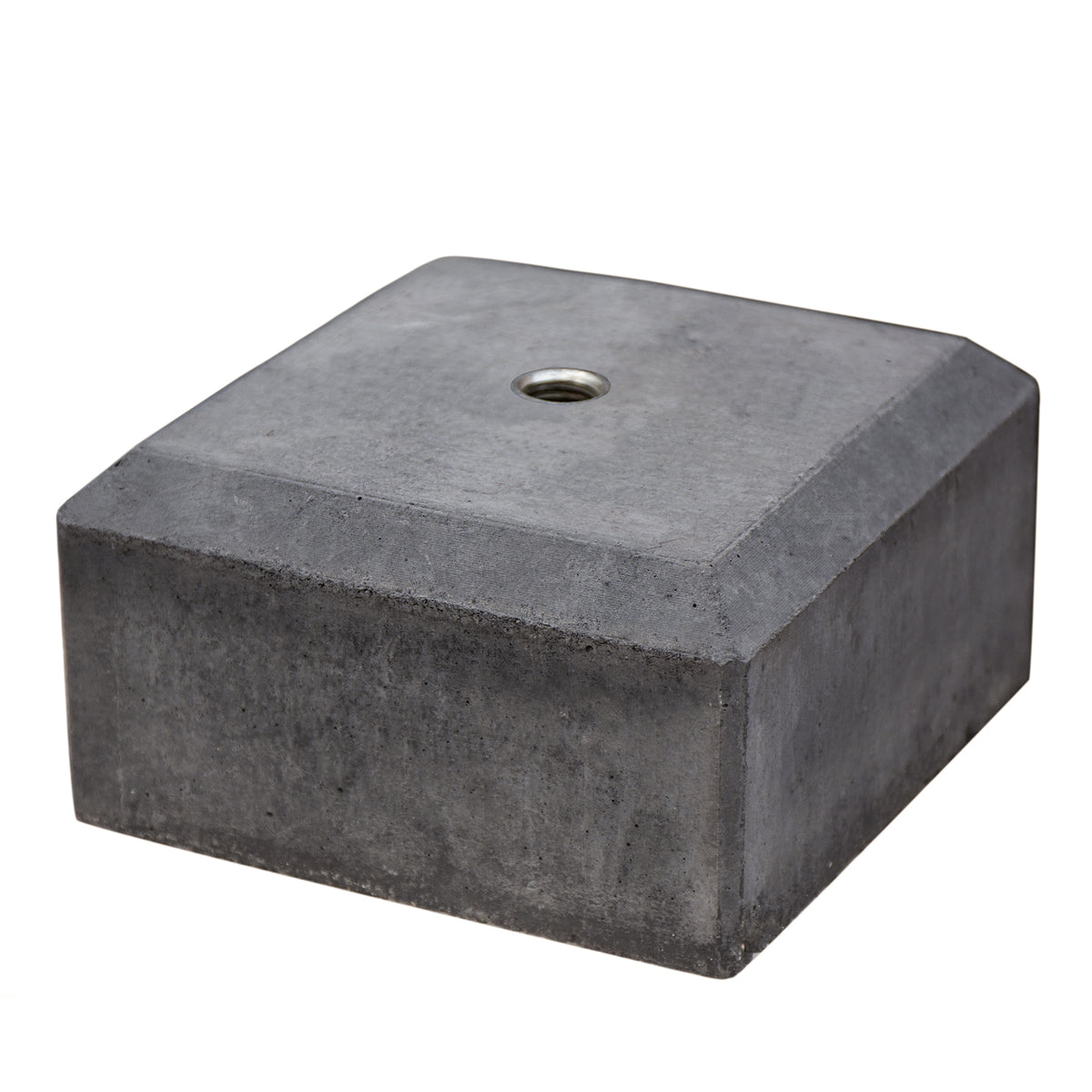 Berton© betonpoer 18,0 x 18,0 x 10,0 cm, antraciet, M20-bus, half model