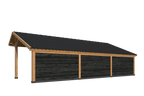 Bergen XL, Type 6 Douglas Gedroogd Potdekselplank zwart