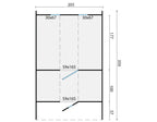 Saunabarrel | Ø205 x 350 cm | 38 mm | onbehandeld vuren