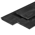 Douglas zweeds rabat excellent 1,2/2,7 x 19,5 x 300 cm, vers, zwart gespoten, geschaafd, scherpkantig, 1 zijde 2 groeven