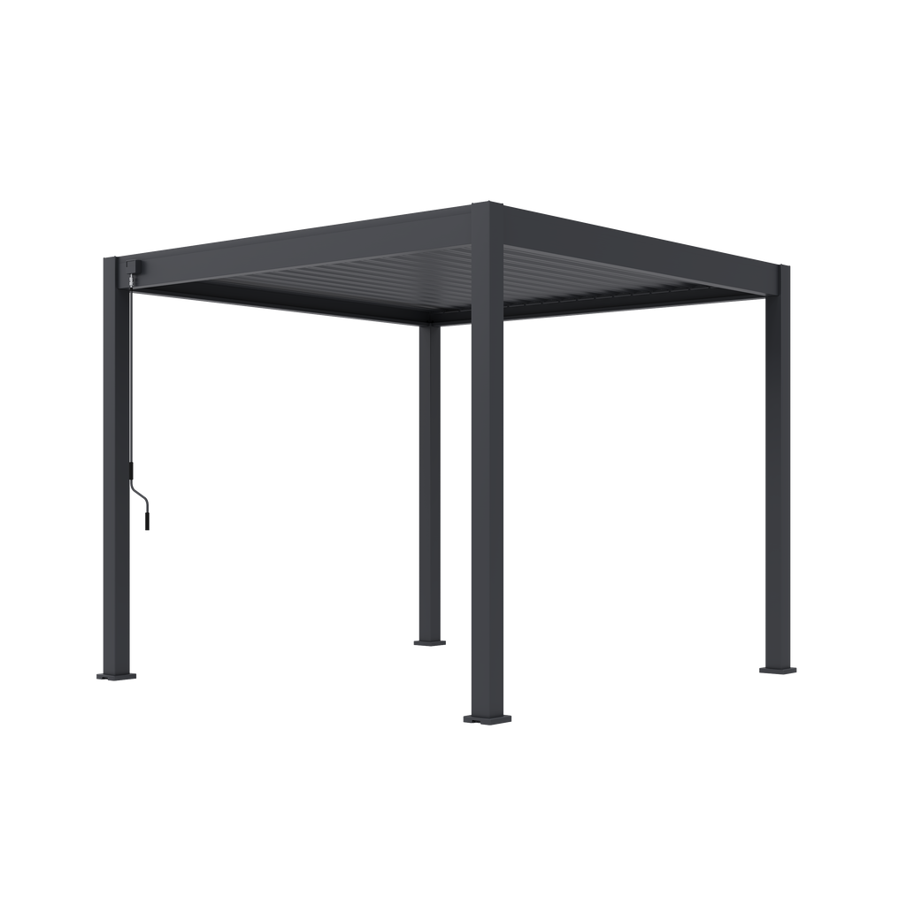 Tuindeco Advance line vrijstaande aluminium overkapping 300 x 300 x 255 cm antraciet