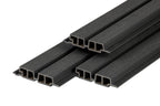 PuraTech 55 composiet dubbel profiel 3,3 x 17,0 x 390 cm, ebony black, fijne houtnerf
