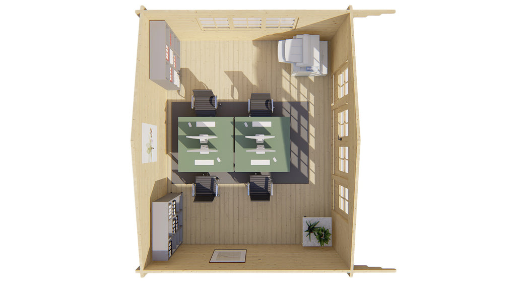 Blokhut - Tuinhuis Newcastle | 58 mm | vuren groen geïmpregneerd