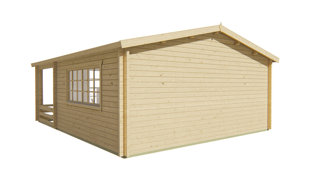 Blokhut - Tuinhuis Nottingham | 58 mm | vuren grijs geïmpregneerd