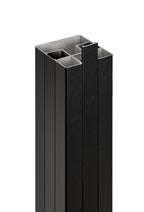 PuraFence aluminium paal incl. paalkap 7,5 x 7,5 x 250 cm, zwart