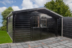 Blokhut - Tuinhuis Gunda | 40 mm | vuren grijs geïmpregneerd