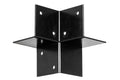 Pergola hoekverbinding voor 12 x 12 cm balken, zwart gepoedercoat, incl. bevestigingsset