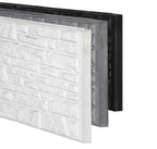Berton©-motiefplaat smal antraciet H26 x D3,5 x L184 cm Rustico