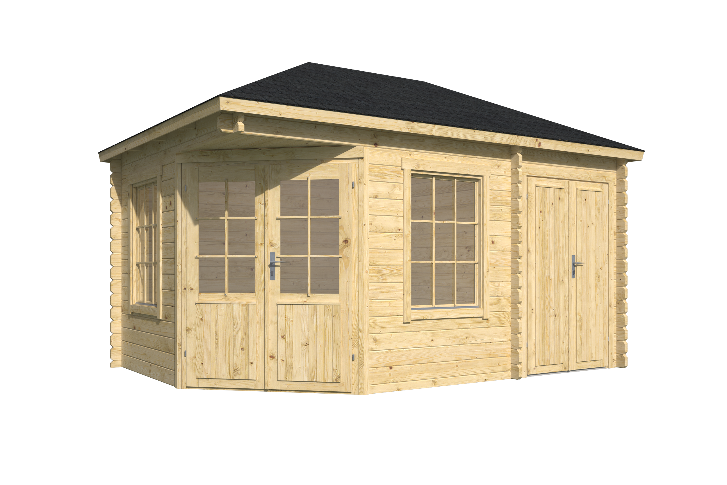 Blokhut - Tuinhuis Agnes | 44 mm | vuren onbehandeld