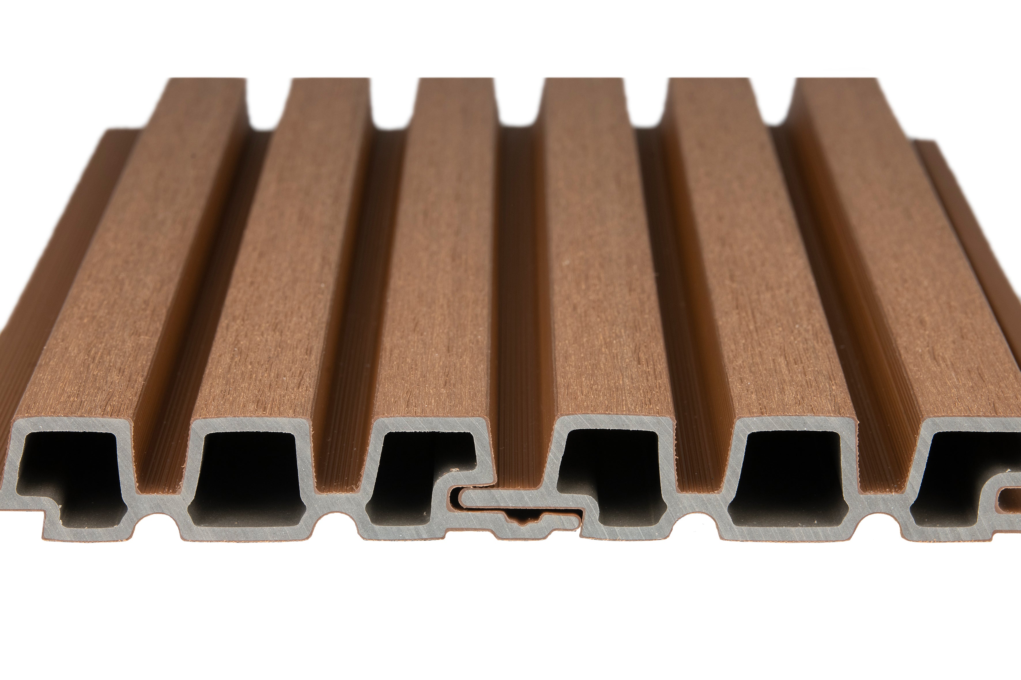 PuraTech 30 composiet triple profiel 3,3 x 17,0 x 290 cm, teak, fijne houtnerf