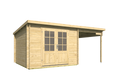 Blokhut - Tuinhuis Dora | 28 mm | vuren grijs geïmpregneerd