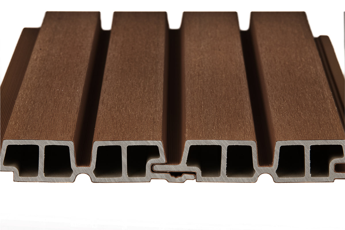 PuraTech 55 composiet dubbel profiel 3,3 x 17,0 x 390 cm, ipé, fijne houtnerf