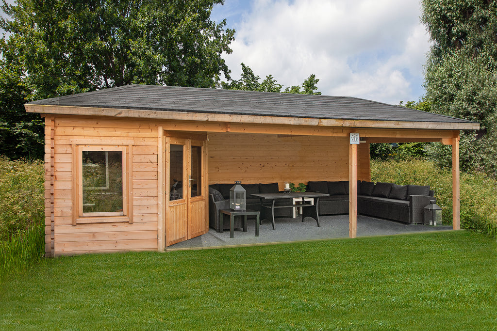 Blokhut - Tuinhuis Paiva | 44 mm | vuren Red Class Wood geïmpregneerd