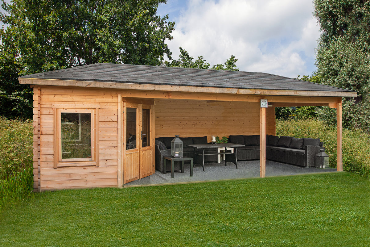 Blokhut - Tuinhuis Paiva | 44 mm | vuren Red Class Wood geïmpregneerd
