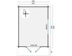 Blokhut - Tuinhuis Pamplona | 34 mm | vuren bruin geïmpregneerd