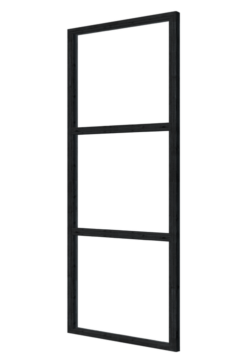 Steellook glaswand 99,3 x 212 cm, zwart