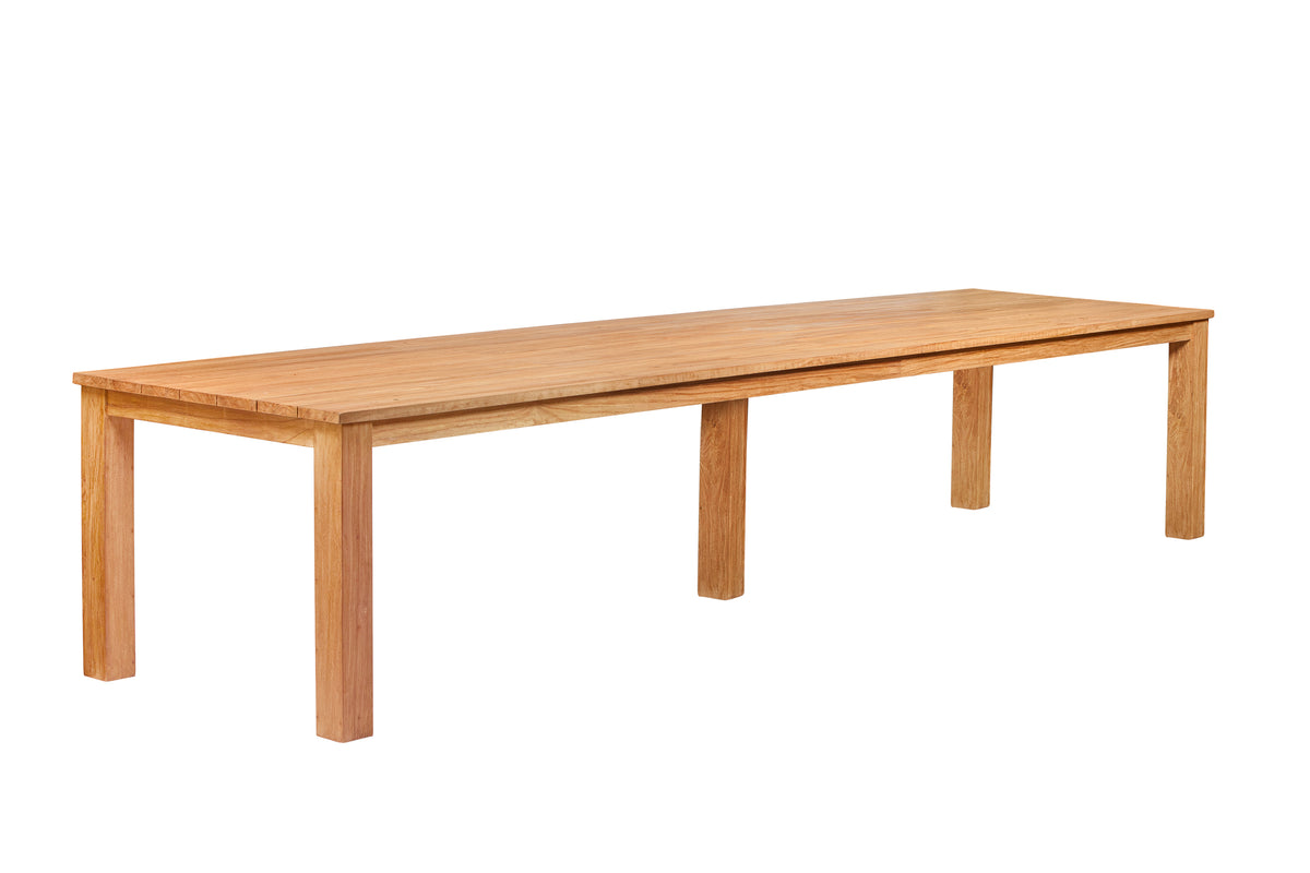 Tuintafel teak 300 x 100 cm solide rustiek