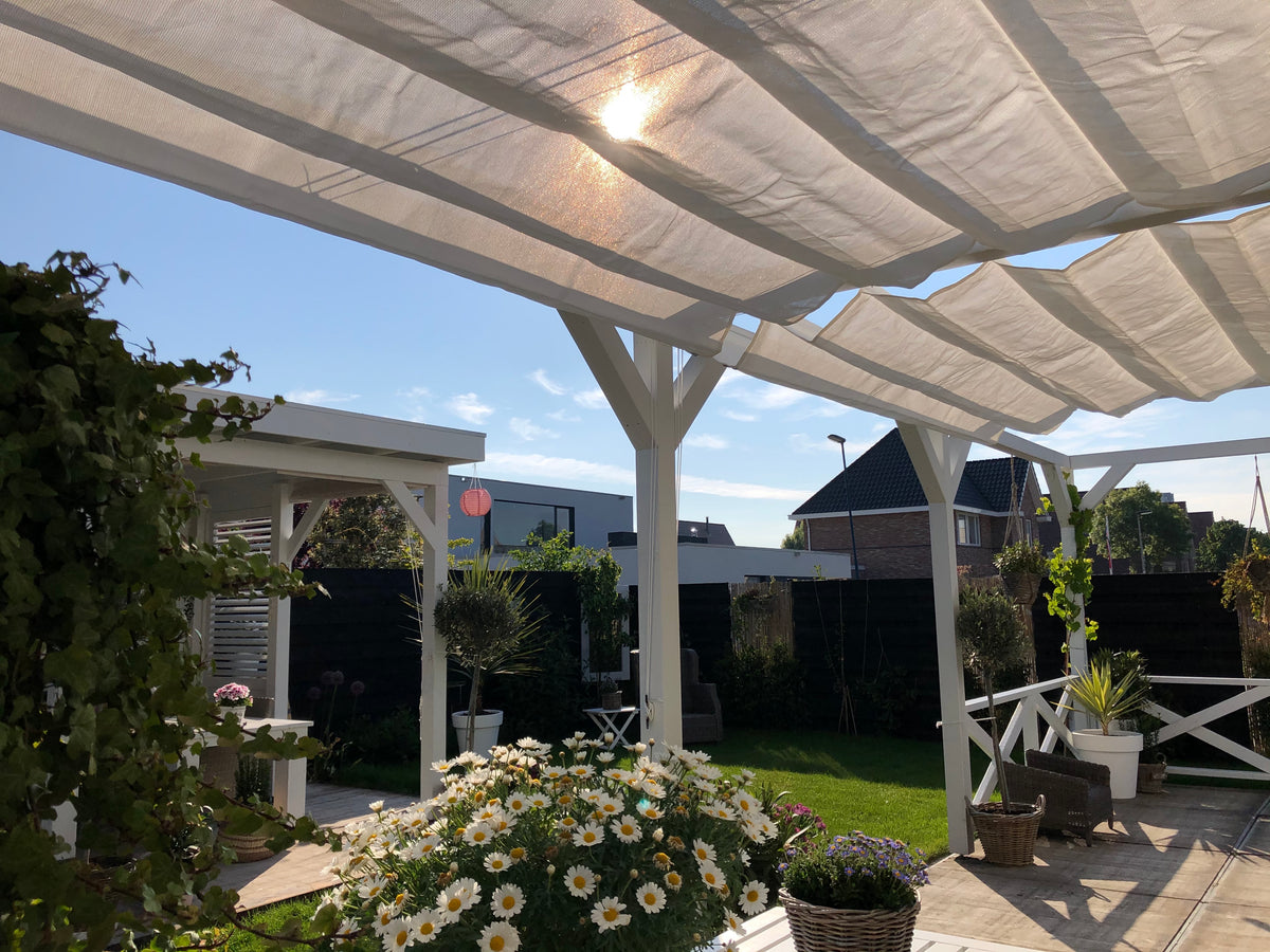 Harmonicadoek 370 x 370 cm wit