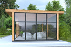 Complete set steellook glaswand zwart 330,4 x 224 cm