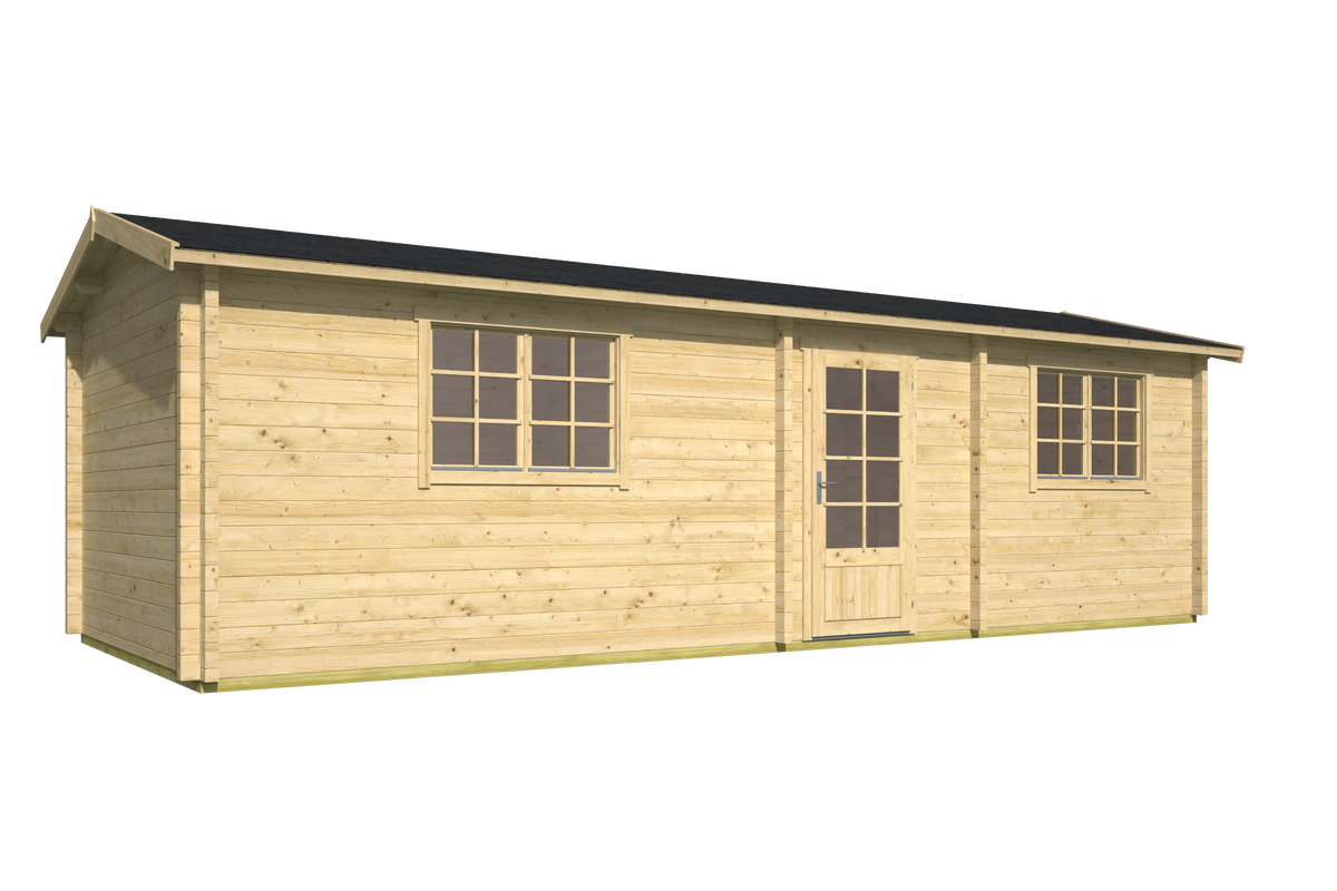Blokhut - Tuinhuis Ava | 70 mm | vuren groen geïmpregneerd