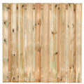 Tuinscherm Enschede, groen geïmpregneerd grenen, RVS-geschroefd, 21-planks (19+2) 180 x 180 cm