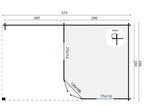 Blokhut - Tuinhuis Christoffer | 28 mm | vuren groen geïmpregneerd