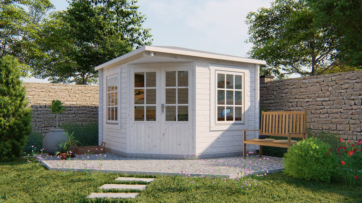 Blokhut - Tuinhuis Emma | 40 mm | vuren bruin geïmpregneerd