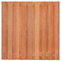 Tuinscherm Harlingen, keruing hardhout, RVS-geschroefd, 19-planks (17+2) 180 x 180 cm