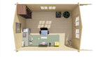 Blokhut - Tuinhuis Pamplona | 34 mm | vuren Red Class Wood geïmpregneerd