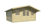 Blokhut - Tuinhuis Pavel | 44 mm | vuren grijs geïmpregneerd